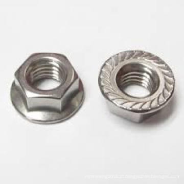 Bule e White Zinc Hex Screw Flange Nuts